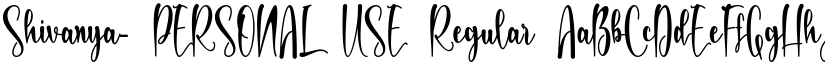 Shivanya- PERSONAL USE Regular font