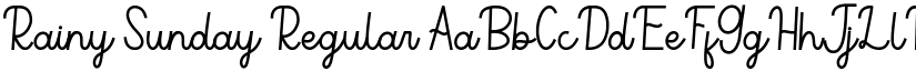 Rainy Sunday Regular font