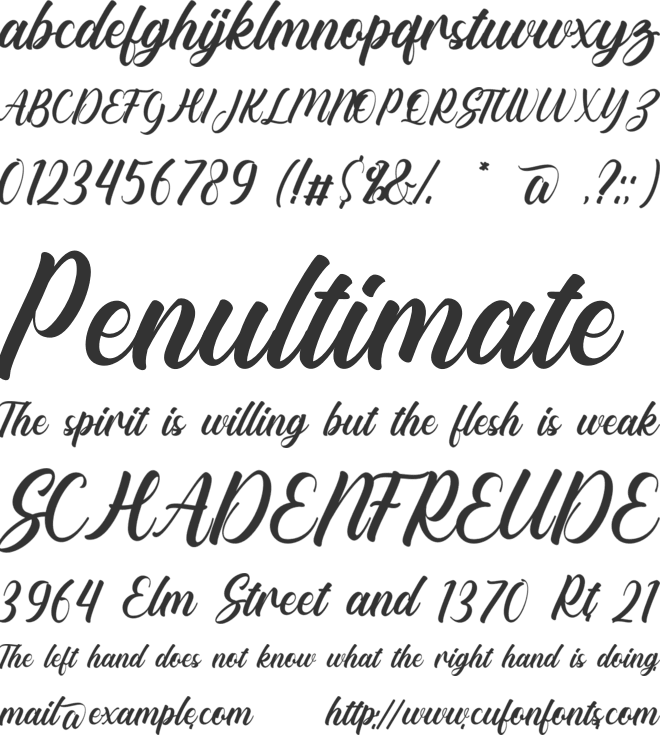 Sadiyah font preview