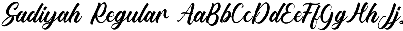 Sadiyah Regular font