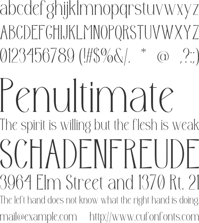 Decondor font preview
