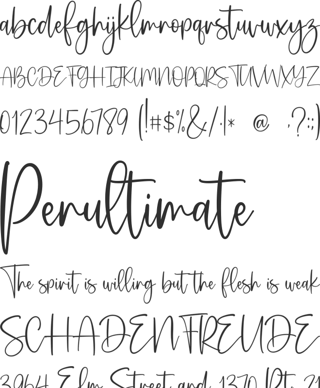 Pink Latte font preview