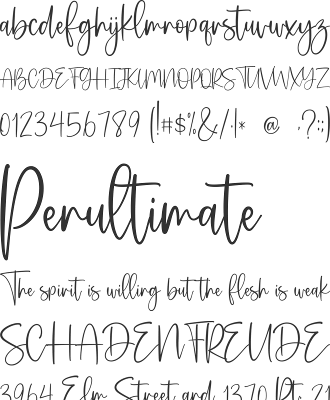 Pink Latte font preview