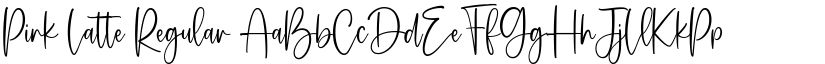 Pink Latte Regular font