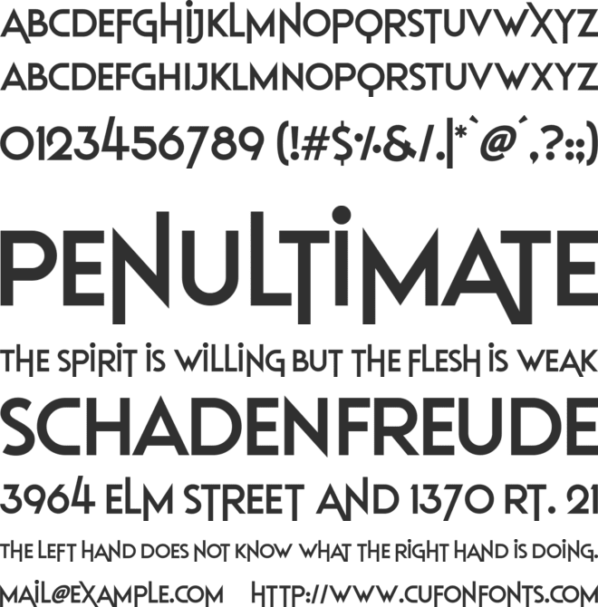 Elastic Stretch font preview