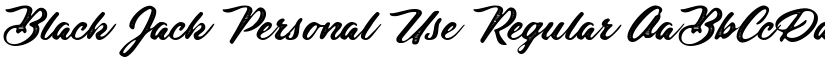 Black Jack Personal Use Regular font
