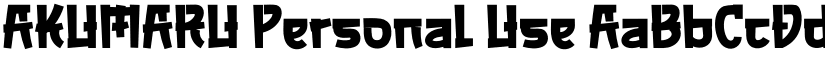 AKUMARU Personal Use font