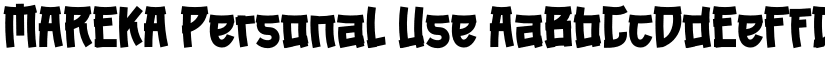 MAREKA Personal Use font
