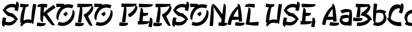 SUKORO PERSONAL USE font