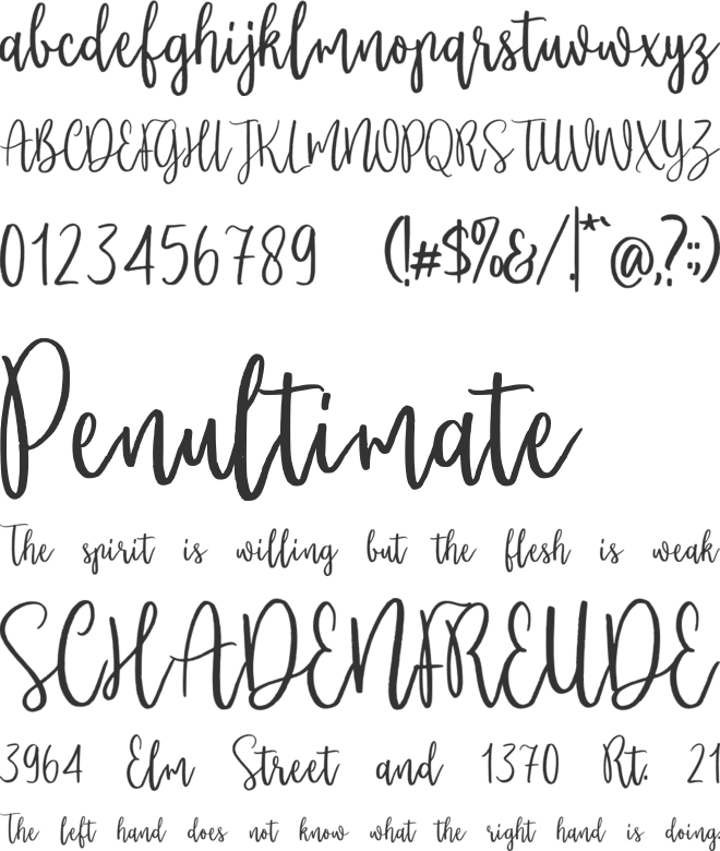 Miqueltan font preview