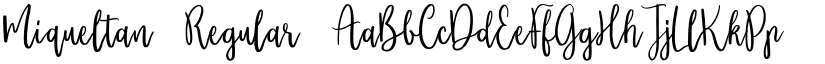 Miqueltan Regular font