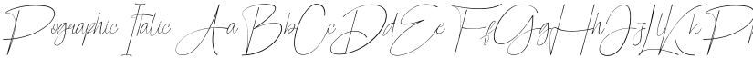 Pographic Italic font