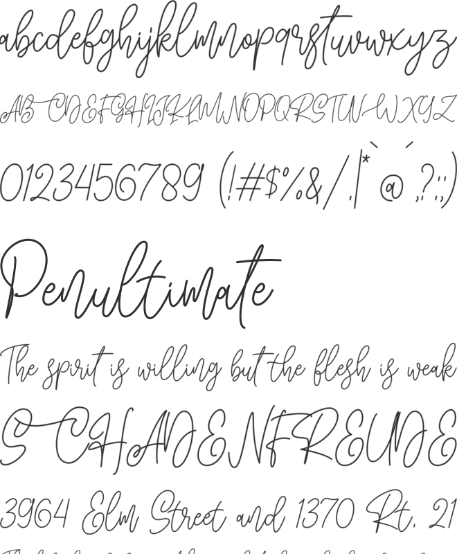 Blissful Christmas font preview