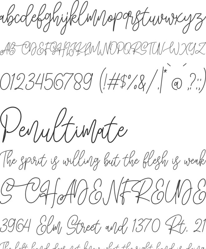Blissful Christmas font preview