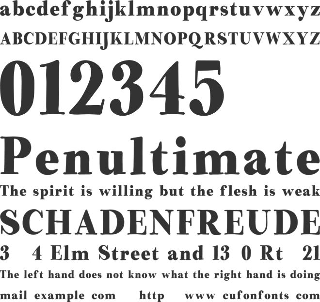 Preta font preview