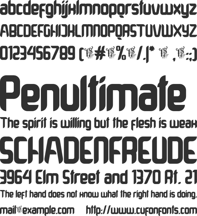 Grindleaf font preview