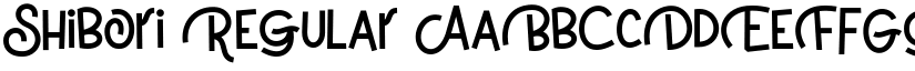 Shibori Regular font