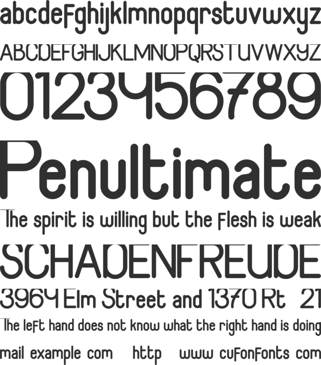 Algeko Personal Use font preview