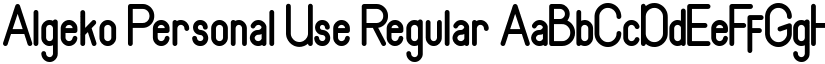Algeko Personal Use Regular font