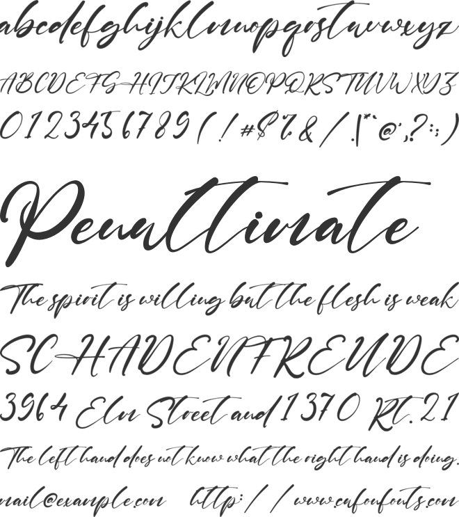 Riana Maria font preview