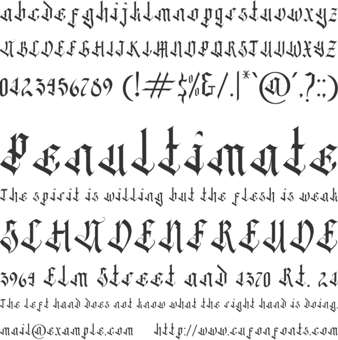 Black Ocean font preview