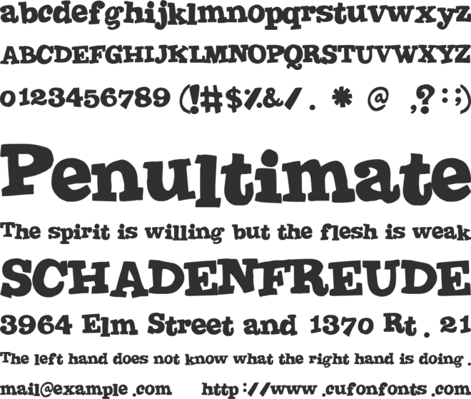 Joint by Pizzadude font preview