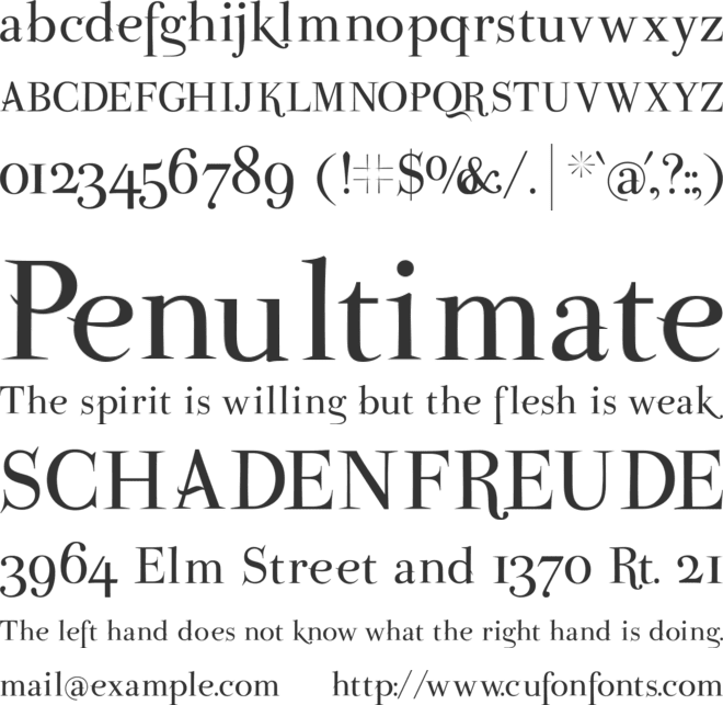 ParmaPetit font preview