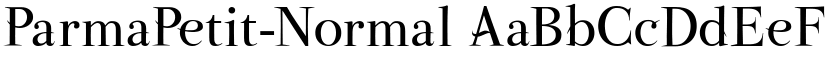 ParmaPetit-Normal font
