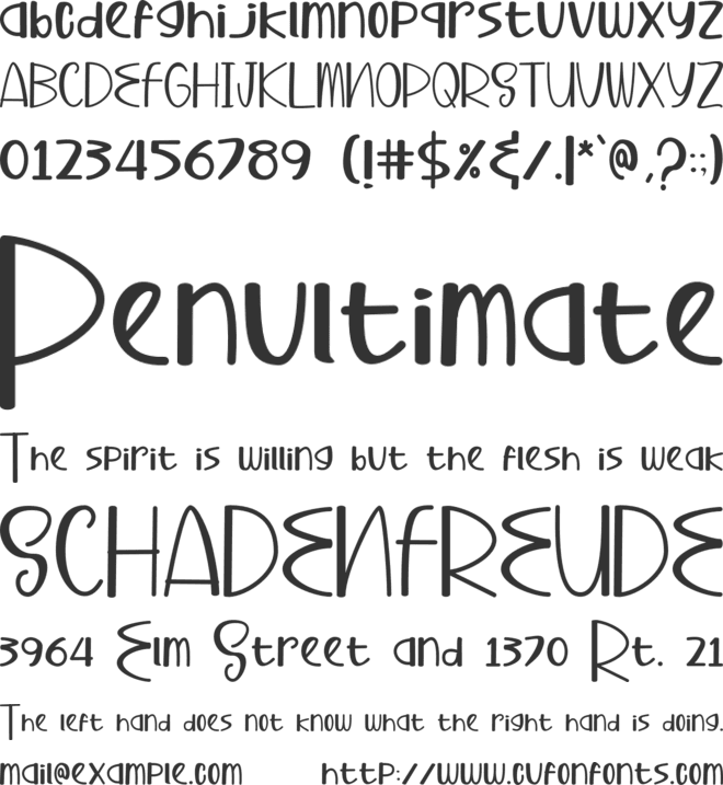 Buhary font preview