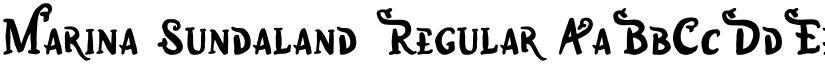 Marina Sundaland Regular font