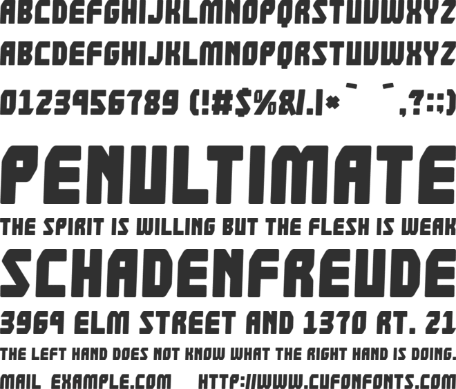 Solid Soldier font preview