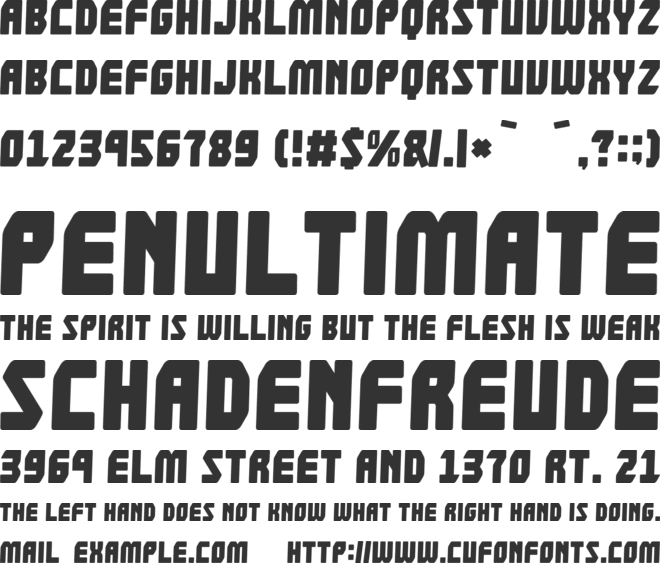 Solid Soldier font preview