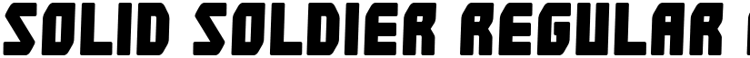 Solid Soldier Regular font