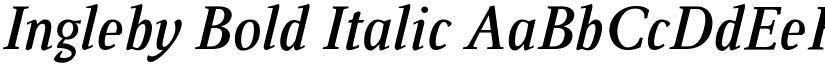 Ingleby Bold Italic font
