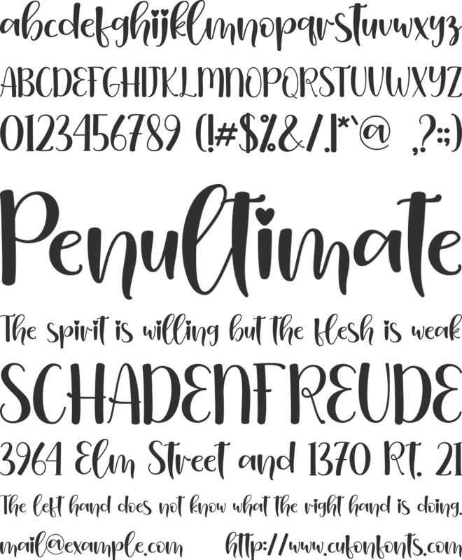 Christania - Personal Use font preview