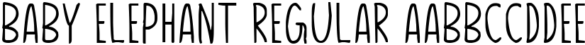 Baby Elephant Regular font