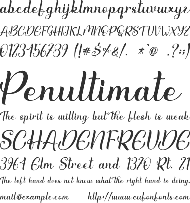 Mathilda - Personal Use font preview