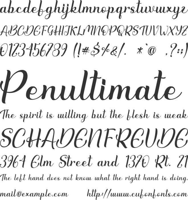 Mathilda - Personal Use font preview