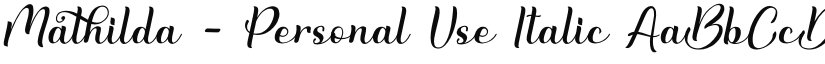 Mathilda - Personal Use Italic font