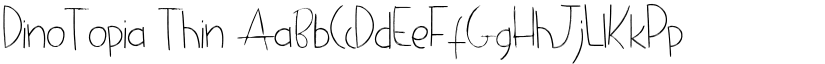 DinoTopia Thin font