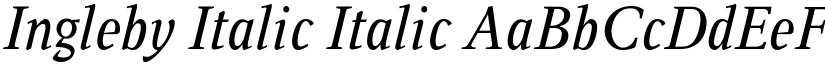 Ingleby Italic Italic font