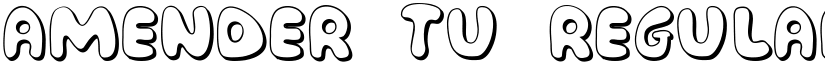 Amender Tu Regular font