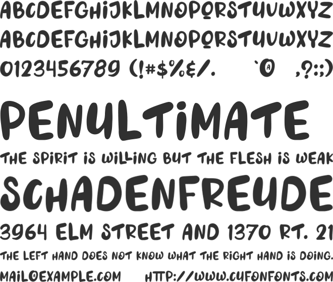 Balloon Party font preview