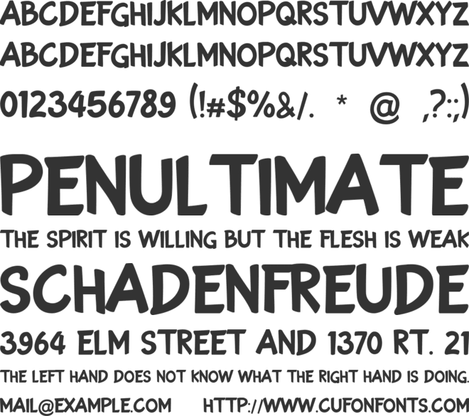 ROCKBUBBLE font preview