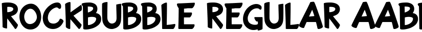 ROCKBUBBLE Regular font