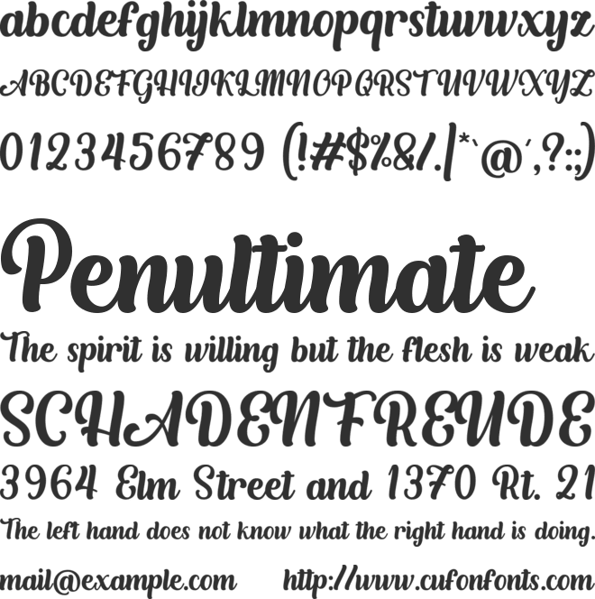 Albertyne font preview