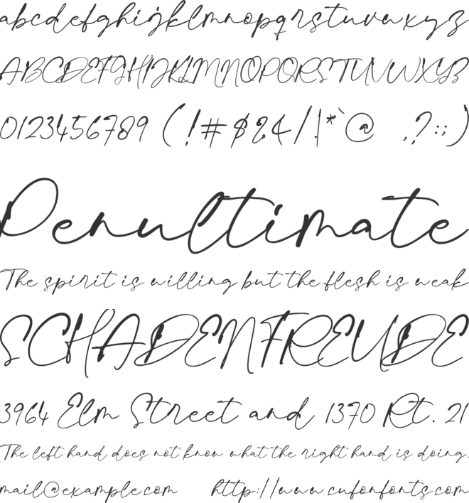 One Thousand PERSONAL USE ONLY font preview