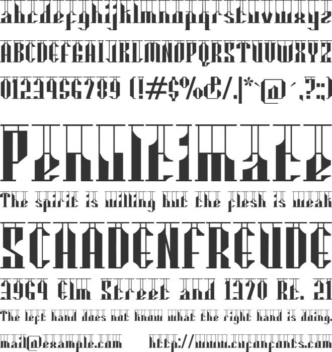 Angklung Bamboo font preview