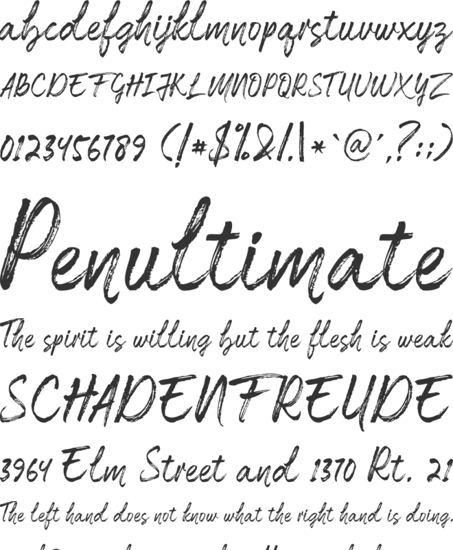 Matteona font preview