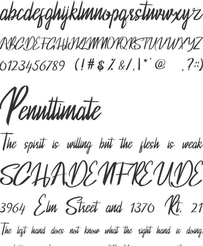 Blackside font preview